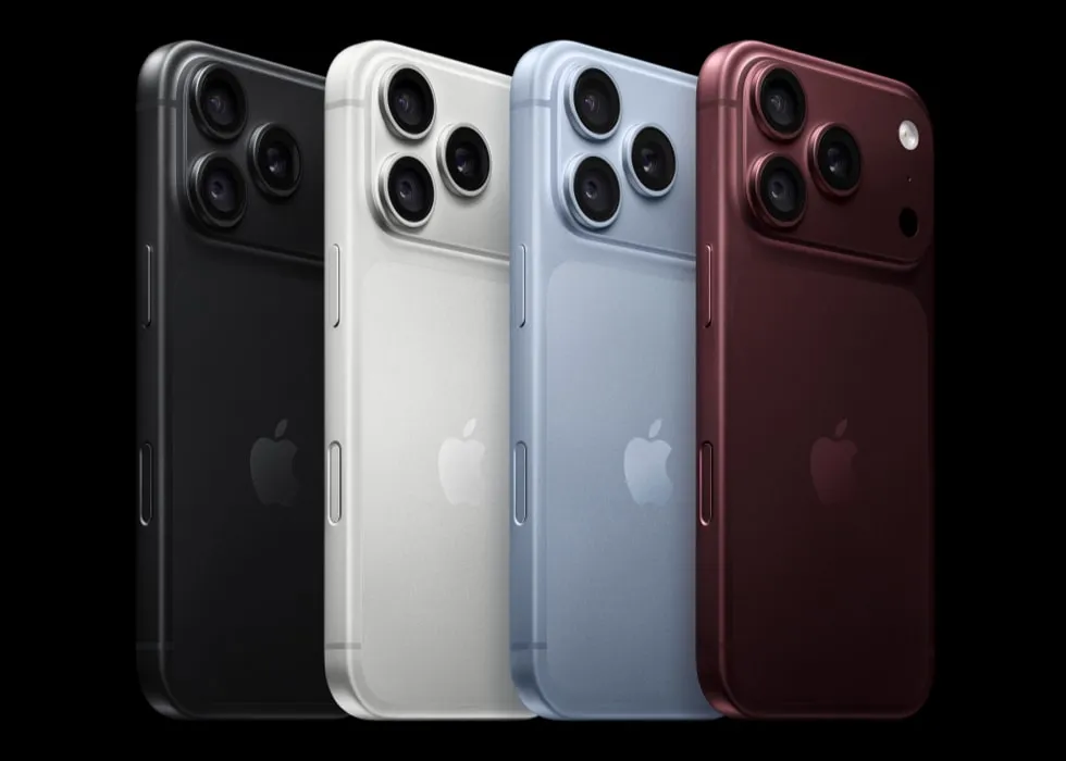 iPhone 18 Pro w kolorach czarnym, srebrnym, błękit lodowca i burgundowym